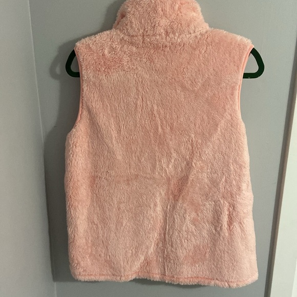 New Pink Soft Teddy Bear Hooded Vest SZ LARGE - Picture 6 of 6